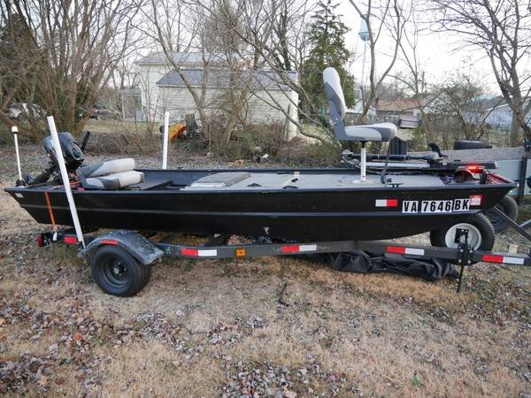 Aluminum john boat  used 2007 alumacraft 14′ 6″ jon boat with trailer  $4,500 in Mineral, Virginia