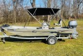 Deluxe center console used jon boat g3 1756 semi v double wide, 70hp yamaha $5,900 peach Bottom, PA