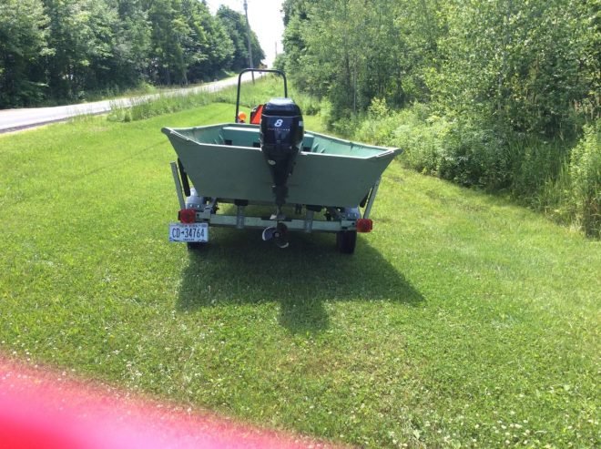 Lowe used jon boat with trailer $4,500 in Lawrence, NY